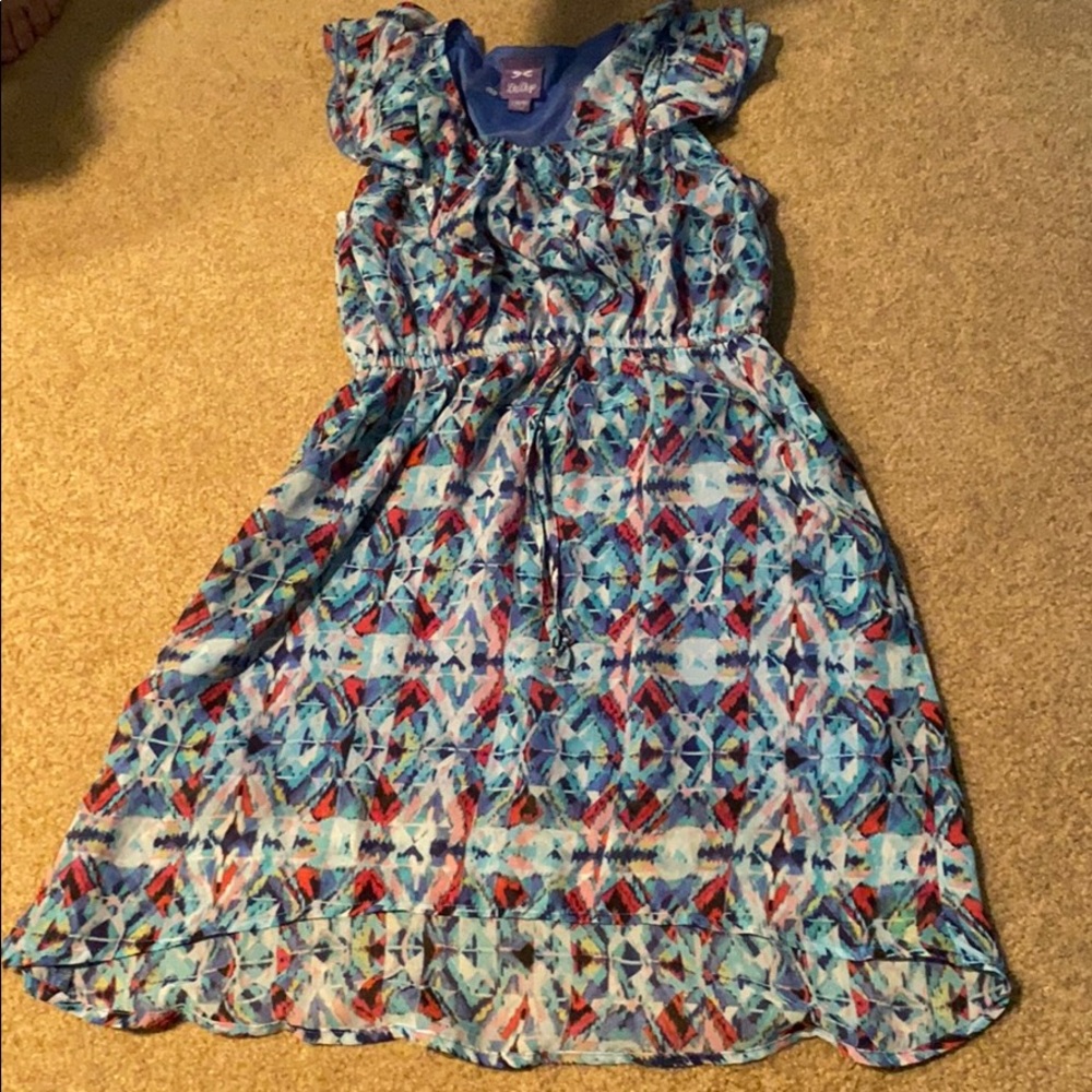 BLUE MULTI COLOR DRESS